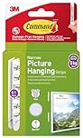Command Narrow Picture Hanging Strips, White, 4 Pairs (8 Strips) - Adhesive Strips - for Pictures, Frames, Mirrors, Wall décor - Damage Free Hanging