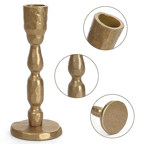 Sujun Antique Brass Handcrafted Iron Taper Candle Holders thumb #2