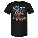 500 LEVEL Sean Strickland UFC Men's Premium T-Shirt - Sean Strickland Fireworks WHT (Tri Black, Large)