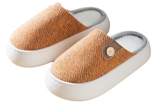 Caistre Womens Mens Memory Foam Slippers Warm Fluffy House Shoes Comfortable Anti Slip Bedroom Slipper Winter Shoes Indoor Outdoor