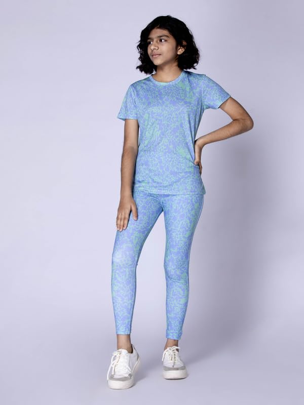 Image of Girl's Active Sports Wear Solid Short Sleeve Running Workout Tshirts Athletic Tops Lightweight Quick Dry Training Yoga Round Neck Tshirt (4 to 14 YRS)