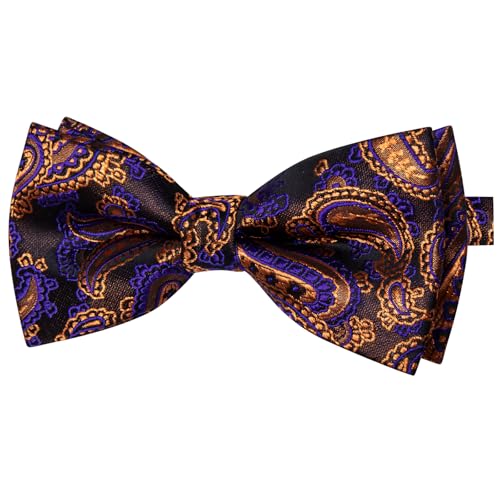 Image of YourTies Bow Ties for Men Pretied Bowties Solid Color Satin Bow Tie Formal Business Tuxedo Wedding Party Prom