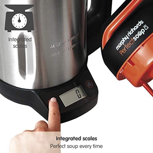 Morphy Richards 501025 Soup Maker Integrated Weighing Scales, soupmaker, Stainless Steel