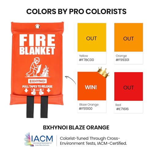 BXHYNOI Fire Blanket for Kitchen and Home - 2 Pack 40"x 40" Emergency Fire Suppression Blanket Fiberglass Fabric for Survival Safety BXHYNOI Fire Blanket for Kitchen and Home - 2 Pack 40"x 40" Emergency Fire Suppression Blanket Fiberglass Fabric for Survival Safety - Image 3