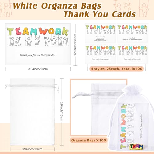 Image of Landical 100 Pcs Team Pins Employee Appreciation Gifts Bulk Thank You Cards