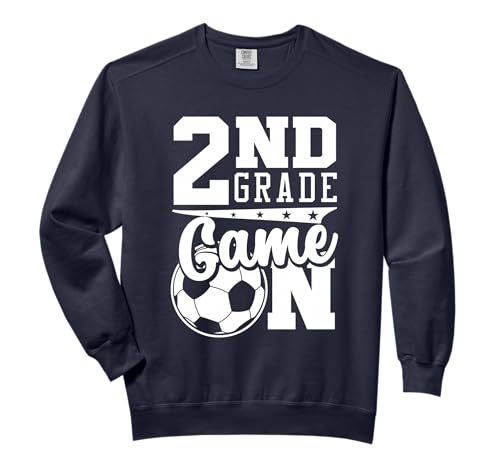 2nd Grade Game On Back To School Soccer Boy Second Grade Comfort Colors Adult Sweatshirt