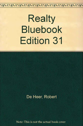 Realty Bluebook Edition 31 B00466XFLK Book Cover