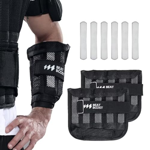 BeatBoost Adjustable Wrist Weights 10LB Arm Weights for Men Women