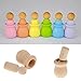 Elegantday Natural Wooden Peg Doll Bodies Unfinished Plain Blank Decorative (Nesting Set,10pcs)