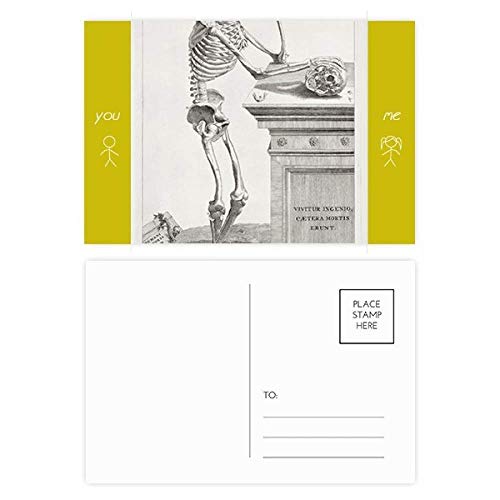 Jeu de cartes postales squelette humain pour décoration murale créative