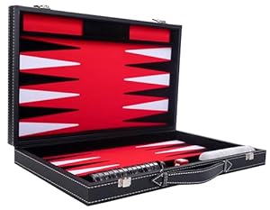 Engelhart 2505 Luxus Backgammon Rot 38cm