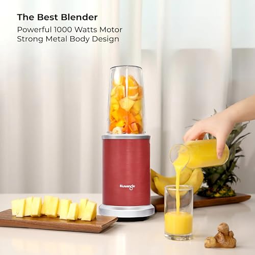 Kuvings New 2025 Nutri Blender PRO 2.0 Ferrari Red, Powerful 1000 W Motor, Upgraded 2 Blade Set for Wet & Dry, 2 Jars, Longest Warranty 7 Yrs, Mixer/Grinder/Smoothie Maker