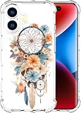 ENDIY Compatible for iPhone 17 Cases with Design, Cute Transparent Phone Case for Women Girls Girly with Heavy Duty Protective Bumper (Clear Dreamcatcher Dream Cather)