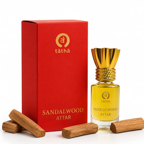 Image of Tatha Pure Sandalwood Attar 6 ML For Men & Women | Original Roll On Attar With Long Lasting And Chandan Fragrance