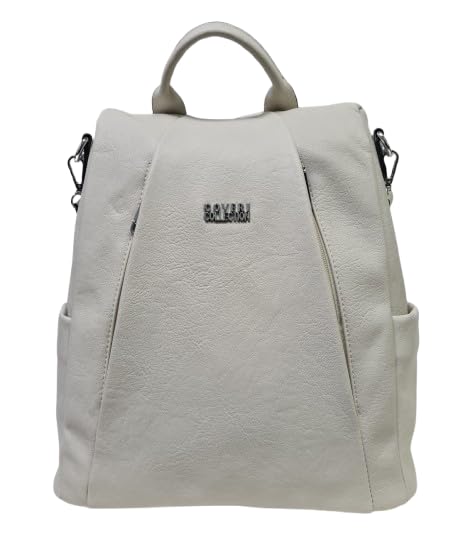 Zaino casual in ecopelle PU sistema antifurto, convertibile in borsa a tracolla con 2 tasche frontali, ideale per il lavoro, l'università... Art.5090-5 Prodotto Originale Coveri