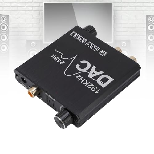 Convertidor de Sonido Digital a Analógico USB de 192 KHz con Control de Graves Srliya 3