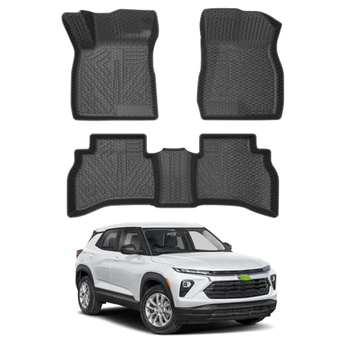 Mixsuper Floor mats fit for Chevrolet/Chevy Trailblazer 2021-2026 (AWD Only) All Weather TPE Floor Liners Protection for Trailblazer Accessories 2 Row Anti-Slip Car Mats Black