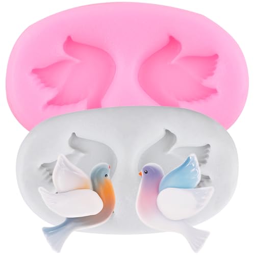 RFGHAC Dove Fondant Chocolate Mold Pigeon Silicone Mold Set Of 2
