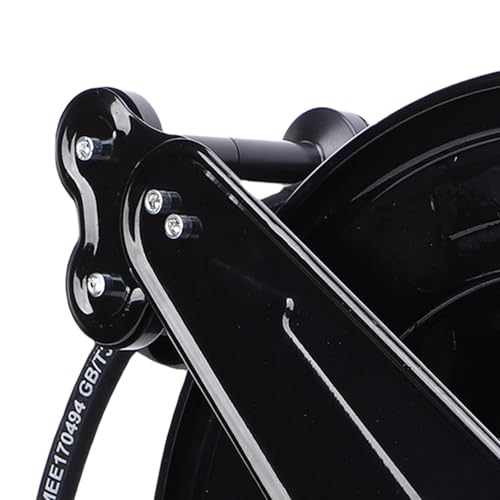 Oreilet Heavy-Duty Pressure Washer Hose Reel - 49.21ft Carbon Steel Retractable Design with 8-Position Ratchet Lock and 360° Rotating Joint for Car Maintenance and Gardening - Image 8