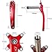 CYSKY Mountain Bike Crank Arm Set 175mm 104 BCD with Bottom Bracket Kit and Chainring Bolts for MTB BMX Road Bike, Compatible with Shimano, FSA, Gaint (Red)
