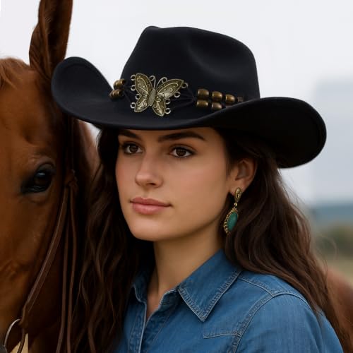 DOCILA Gold Butterfly Chain Belt Cowboy Hat Band Women Western Cowgirl Dress Metal Link Belts Boho Hippie Costume Outfits Accessories - image 4