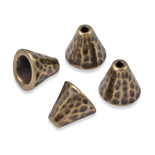 TierraCast Antique Brass Distressed Cone Bead Caps