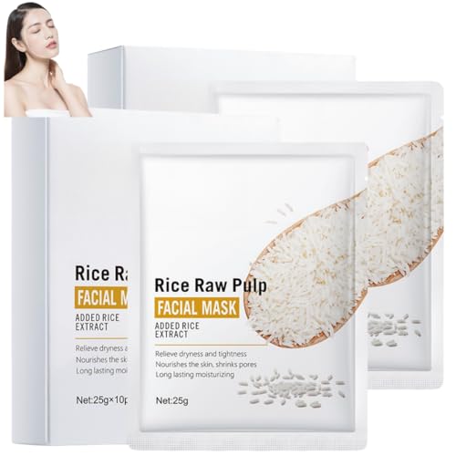 Mascarilla de bolas de arroz, mascarilla facial de bolas de arroz, mascarilla de leche de arroz, mascarilla coreana de bolas de arroz, mascarilla hidratante de bolas de arroz, barrera hidratante de l