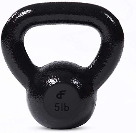Day 1 Fitness Kettlebell Weights Cast Iron - 11 Sizes and Bundle Options, 5-60 Pounds - Ballistic Exercise, Core Strength, Functional Fitness, Weight Training Set - Free Weight, Equipment Accessories