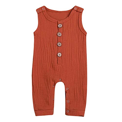 YWLINK Mono De Bebe Verano Mezcla De AlgodóN Sin Mangas Lino Camisones...