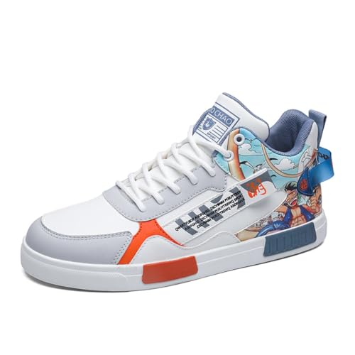 NCNDB Men's Leather Skateboard Walking Shoes Fashion Anime Casual Sneaker