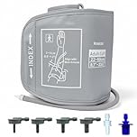 Replacement Extra Large Cuff for Omron BP Monitors 22-60CM Big Arm Adjustable XL Blood Pressure Monitors Cuff Includes 6 Universal Interface Compatible with Blood Pressure Monitors Large Cuff