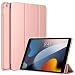 Dadanism Smart Case for iPad 7th Generation 10.2 2019, [Shock Absorption] Ultra Slim Lightweight Trifold Stand Cover with Hard Back Fit iPad 10.2 inch 2019 Release Tablet, Auto Sleep/Wake, Rose Gold