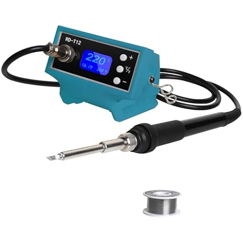 Mellif Cordless Soldering Iron Station Compatible with MT 18V Battery (TOOL ONLY) with Digital Display, Auto-Sleep, °C/°F Conversion, Welding Tool for DIY, Appliance & Watch Repair, Wire Welding Cover