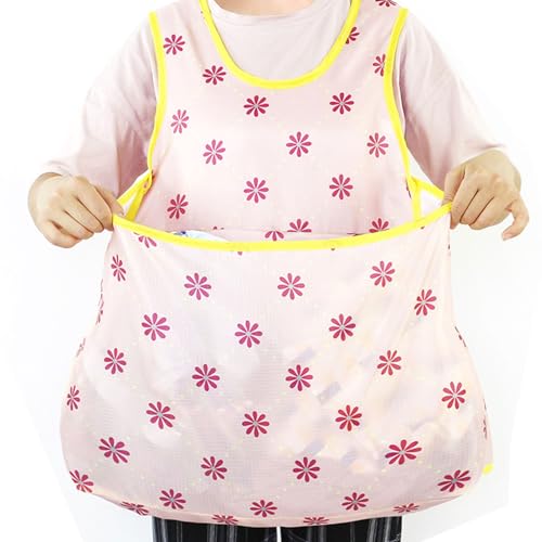 Valink Wäscheschürze zum Trocknen von Kleidung, große Tasche, Schürze, feuchtigkeitsbeständig, zum Trocknen von Kleidung, Organizer, Wäschezubehör, C, mesh fabric