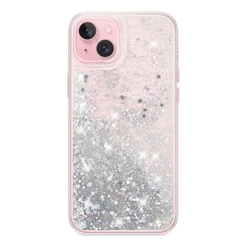 Coque iPhone 15 Plus rigide transparente sable mouvant
