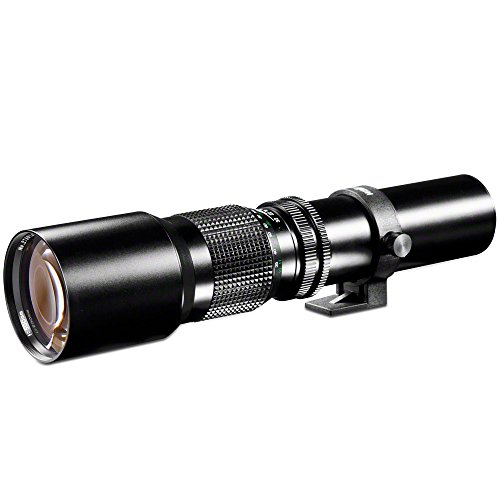 Walimex pro 500/8,0 Linsen Objektiv kompatibel mit Sony A, DSLR-Objektiv für Vollformat und APSC, Teleobjektiv mit eingebauter Irisblende, hochwertiges...