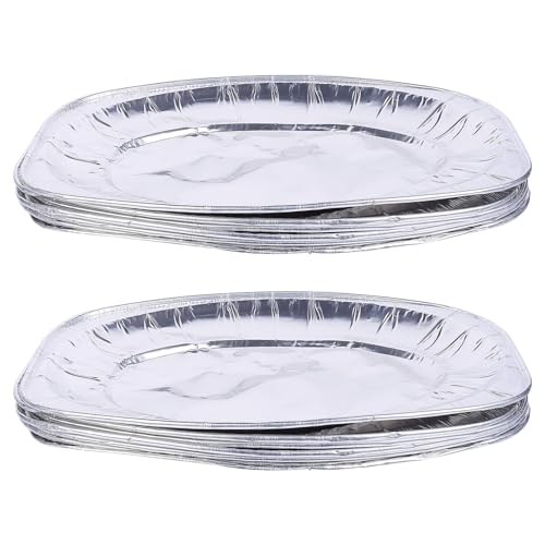 TOPBATHY 10pezzi Teglie in Alluminio Usa e Getta Vassoi Per Barbecue Resistenti Alle Temperature Per Conservazione e Trasporto