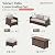MIXPATIO Patio Furniture Set, 8 Pcs Wicker Rattan Outdoor Conversation Set, 4 x Leg Chairs, 1 x 3 Seater Sofa and 2 x Ottoman with 4" Thick Cushion and 56" Fire Pit Table, Beige