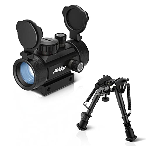 Aomekie Airsoft Red Dot Sight Reflex Sight Rifle Scope 30Mm Rifle Bipod 6-9 Inch Adjustable With Picatinny Adapter Swivel Bipod For Hunting And Shooting #TOP13
