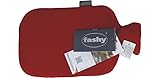 Fashy Hot Water Bottle with Fleece Cover Cranberry - Made in Germany
