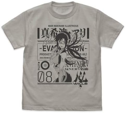 Amazon Co Jp Evangelion 真希波 マリ イラストリアス Tシャツ ライトグレー Xlサイズ 服 ファッション小物