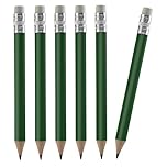 TH Golf 100pcs Golf Pencils, 4 Inch Mini Half Pencils with Eraser Sharpened Wood Mini Round for Schools Wedding Toddlers Home Corporate Multiple Colours (Dark Green)