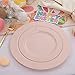 FLOWERCAT 60PCS Pink Plastic Plates - Heavy Duty Pink Plates Disposable for Easter Party&Mother's Day/Wedding - serving 30 guests Include 30PCS 10.25inch & 30PCS 7.5inch