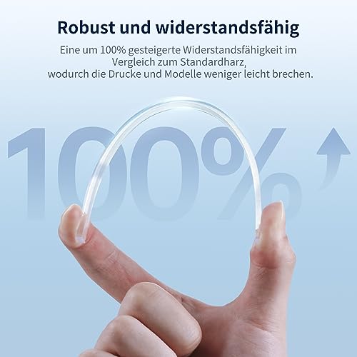 ANYCUBIC Hochtransparentes 3D Drucker Resin, UV 405nm Standard Rapid Photopolymer Resin, Vergilbung Widerstehen, Lang anhaltende Klarheit für den LCD/DLP 3D Printer (High Clear,1000g)