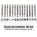 ZEXETT Screwdriver Bit Set, 55 PCS Extra Long Security Power Bit Set Magnetic Driver Kit, Hex, Star Bits, Philips, Square, Spanner Bits with Carry Case, 1/4