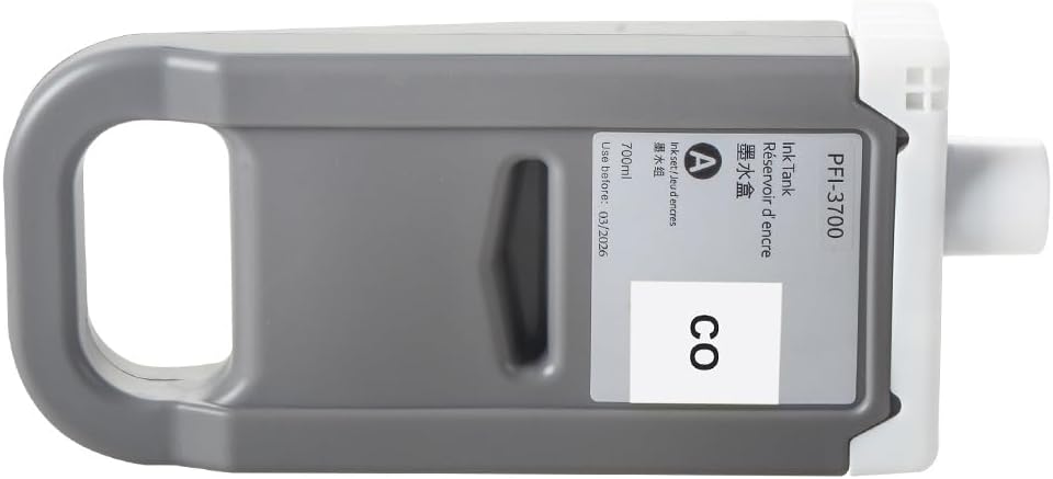 PFI-3700CO PFI-3700 Pigment Ink Cartridge Replacement for Canon PFI 3700 for Canon imagePROGRAF PRO-2600 PRO-4600 PRO-6600 GP-2600S GP-4600S GP-6600S Printers（700ML Chroma Optimizer