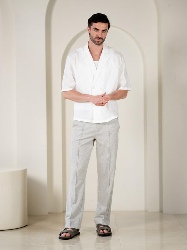 Image of The Pant Project Relaxed Fit Korean Pintuck Pants for Men | Stylish Relax Fit Men's Wear Trousers for Office or Party | Mens Fashion Dress Trouser Pant