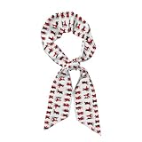 TTIGLHOH Bandane per capelli autunnali con stampa da sala da ballo per le donne sciarpe testa in raso di seta leggera collo per accessori per borse, Nero , Taglia unica