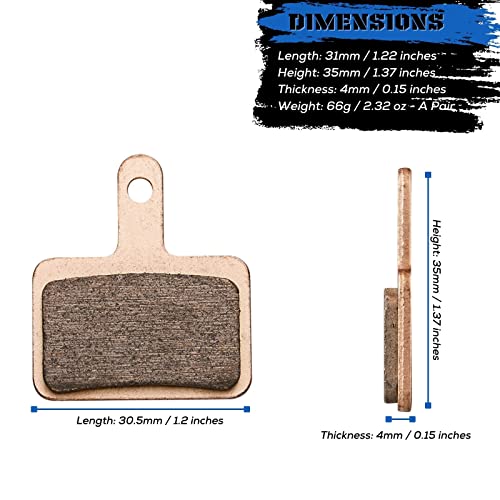 Image of 2 Pairs Brake Pads for TRP Tektro Shimano Deore Br-M575 M525 M515 T615 T675 M505 M495 M486 M485 M475 M465 M447 M446 M445 M416 M415 M395 M375 M315 M355 C601 C501(Resin,Semi-Metallic,Sintered Metal)