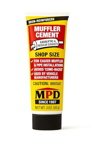 MPD Muffler Cement Putty – 16 oz | Seals Exhaust Leaks, Cracks & Holes | Heat Resistant Up to 2000°F | Easy Application for Automotive Repairs (Pack of 1)